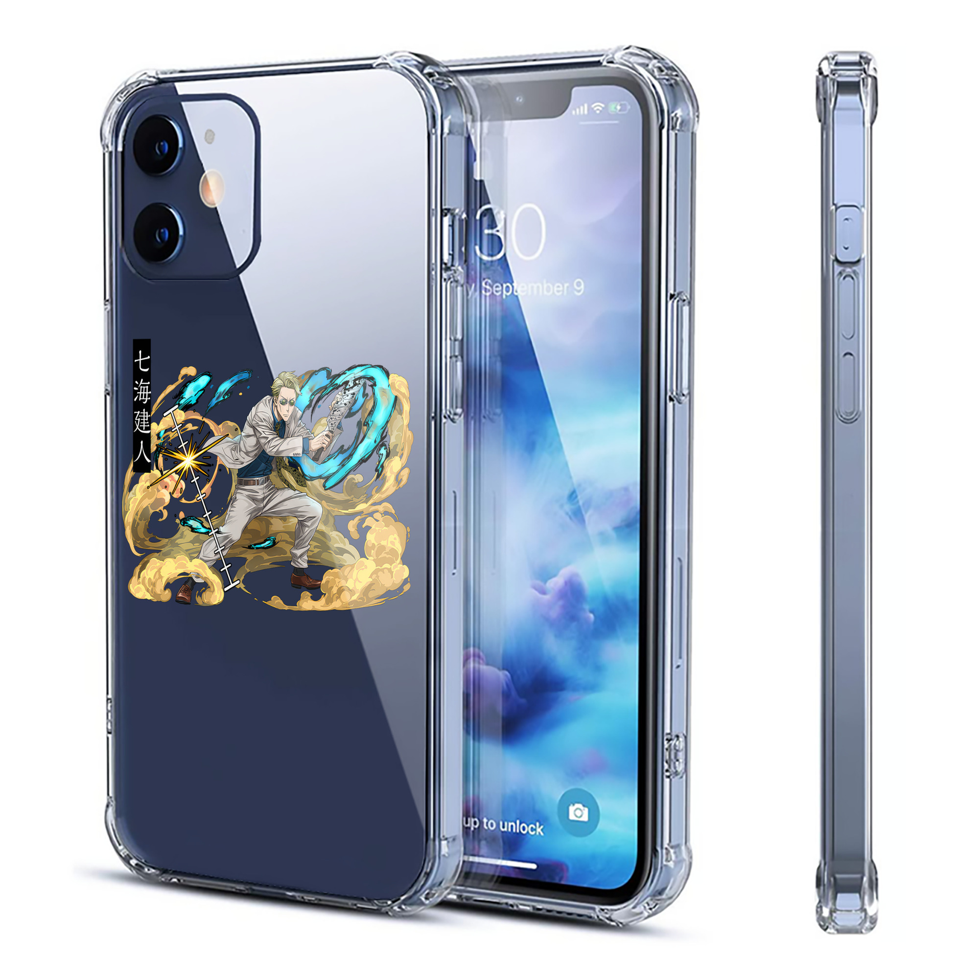 （画像用） 呪術廻戦 Jujutsu Kaisen 【iPhone 12シリーズ対応】透明スマホケース（クリアソフトケース）